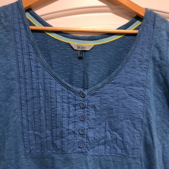 FAT FACE 100% Cotton Short Sleeved Tunic Top with Embroidery - Picture 3 of 10